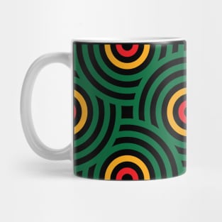 Circular Pattern, Ethiopian Flag (Green, Yellow & Red) Mug